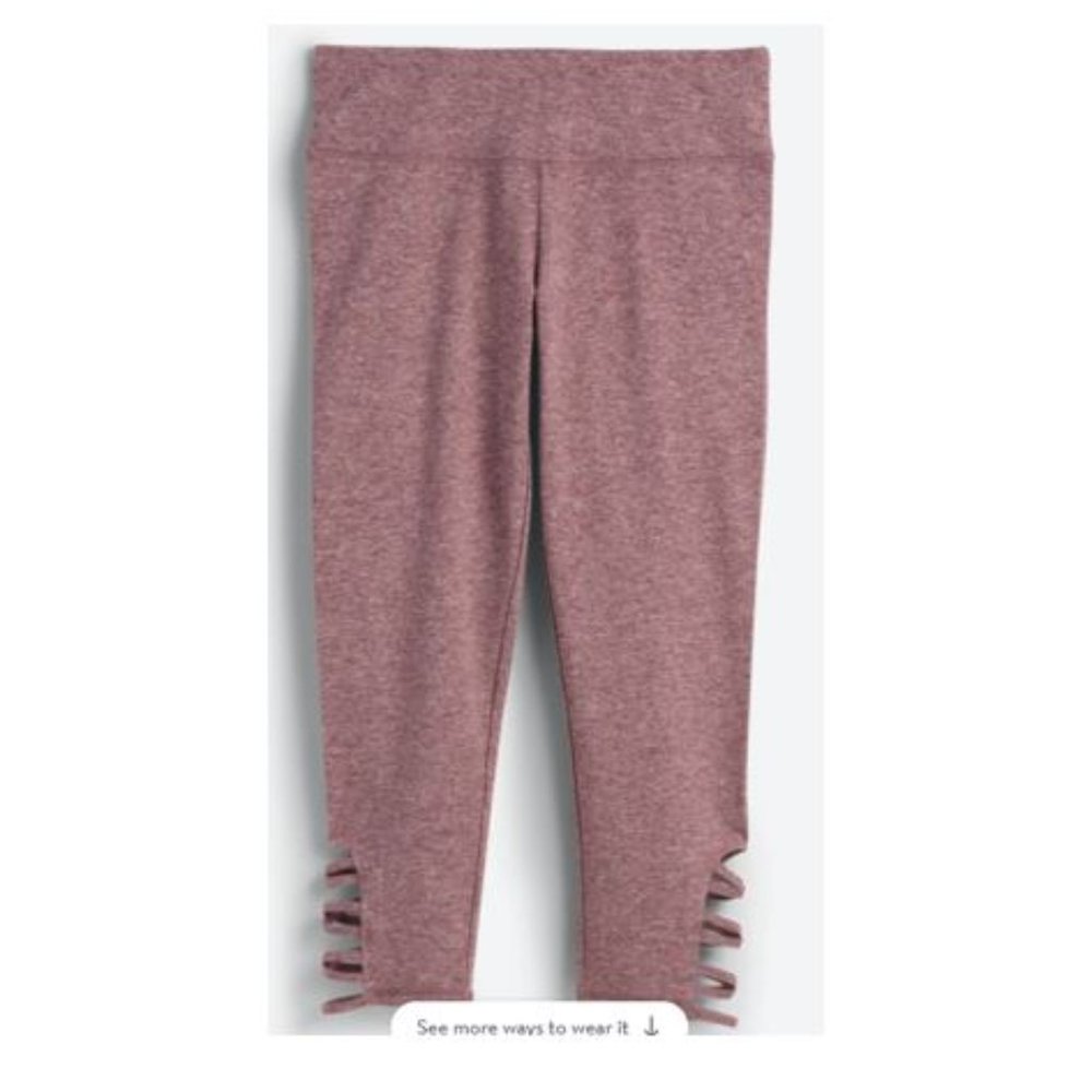 NWT!!  T4T Monica Criss Cross Crop Legging.  Large.  Burgundy.